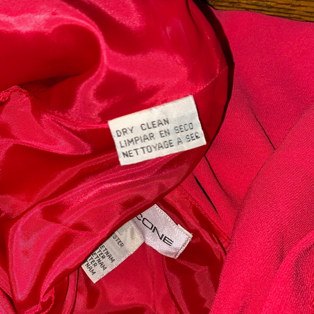 *SOLD*Evan Picone Red Drape Back Dress - Picture 6 of 7